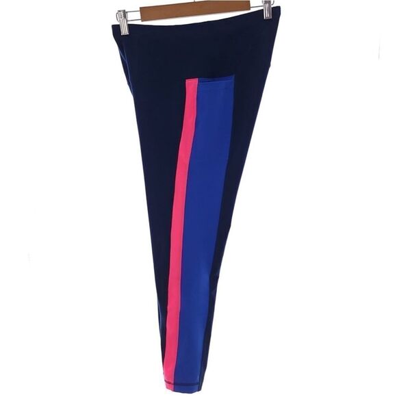 Reebok Performance Sport Striped 7/8 Navy Athletic Speedwick Leggings Size M - Picture 3 of 10